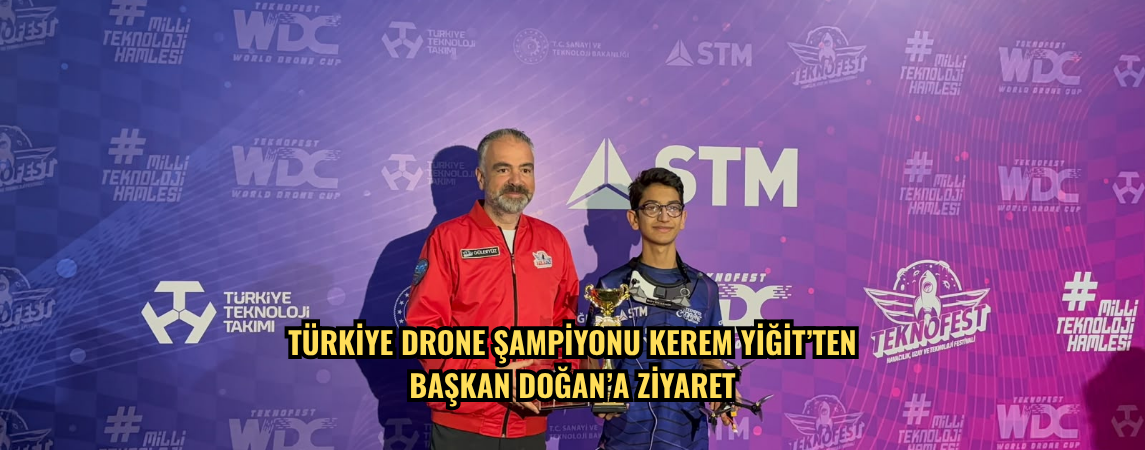 Türkiye Drone Şampiyonu Kerem Yiğit’ten Başkan Doğan’a ziyaret
